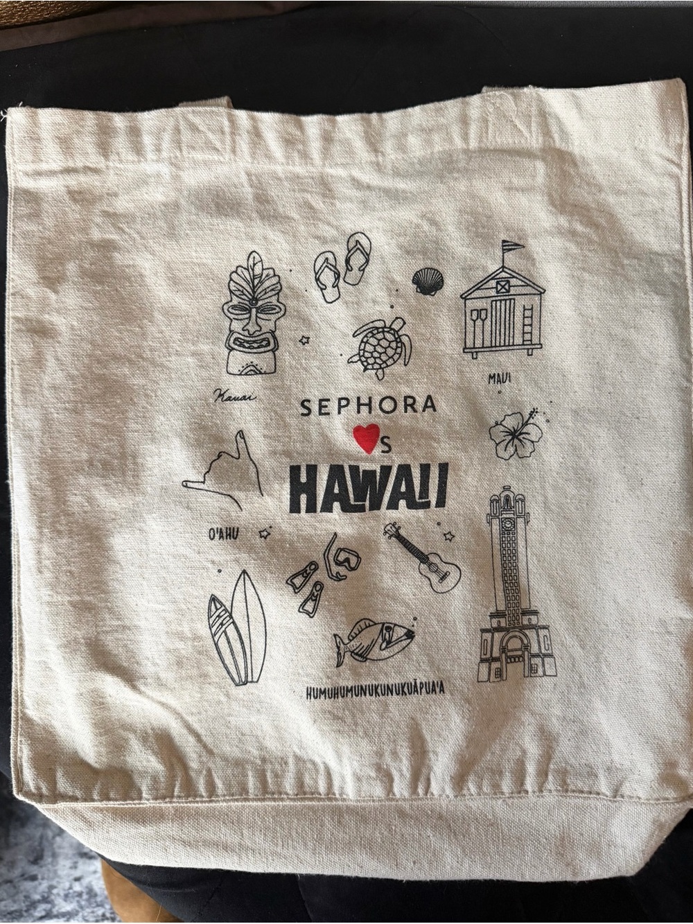 Sephora large Hawaii Natural Canvas Print Tote